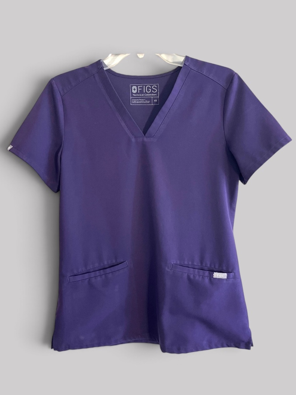 Figs Purple OG (#1100) Three-Pocket Casma Scrub Top Size XS
